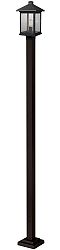 531PHBS-536P-ORB - Z-Lite - Portland - 112 Inch One Light Outdoor Post Lantern Oil Rubbed Bronze Finish with Clear Seedy Glass - Portland