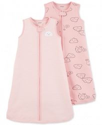 Carter's Baby Girls 2-Pc. Pink Cloud Cotton Sleep Bags Set
