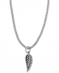 King Baby Women's Pave Wing 18" Pendant Necklace in Sterling Silver