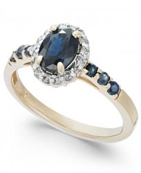 Sapphire (1-3/8 ct. t. w. ) & Diamond (1/6 ct. t. w. ) Ring in 14k Gold