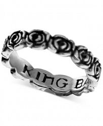 King Baby Women's Rose Band in Sterling Silver