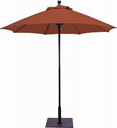 725BK63 - Galtech International - Manual Lift - 7.5' Round Umbrella 63: Henna BK: BlackSunbrella Solid Colors - Quick Ship -