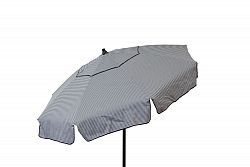 1421 - Parasol Enterprises - Euro - 6' Umbrella with Beach Pole Thin Stripe Grey/Black Finish -
