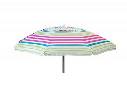 1374 - Parasol Enterprises - 7' Beach Umbrella With Travel Bag Pink Stripe Finish -