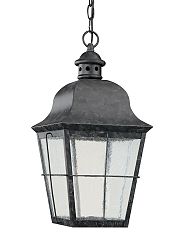 606291S-46 - Sea Gull Lighting - Chatham - 19 LED Outdoor Pendant Oxidized Bronze Finish with Clear Seeded Glass - Chatham