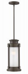 2492KZ - Hinkley Lighting - Briggs - One Light Outdoor Hanging Lantern Buckeye Bronze Finish with Etched Seedy Glass - Briggs