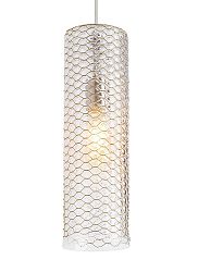 LP965CR - LBL Lighting - Lania - One Light Large Line-Voltage Pendant Clear Brass Finish with Amber Glass - Lania