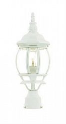 5057TW - Acclaim Canada Dist. - French Lanterns - One Light Post Textured White Finish with Clear Beveled Glass -