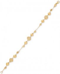 Polished Bead Chain Bracelet in 14k Gold