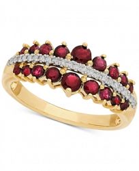 Ruby (1 ct. t. w. ) & Diamond Accent Ring in 14k Gold