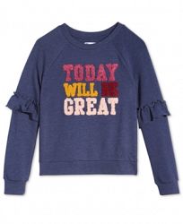 Epic Threads Big Girls Ruffle-Sleeve Sweatshirt, Created for Macy's