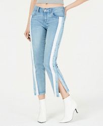 Rewash Juniors' Striped Snap-Side Jeans