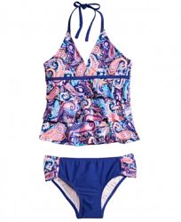Summer Crush Big Girls 2-Pc. Printed Tankini Swimsuit