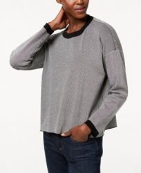 Eileen Fisher Tencel Colorblocked Crew-Neck Sweater