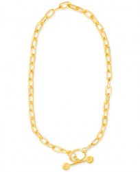 Steve Madden Gold-Tone Open-Link Chain 16" Toggle Necklace