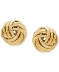 Love Knot Stud Earrings in 14k Gold