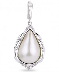 Teardrop Mabe Cultured Freshwater Pearl Enhancer in Sterling Silver