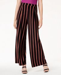 Bar Iii Striped Wide-Leg Pull-On Pants, Created for Macy's