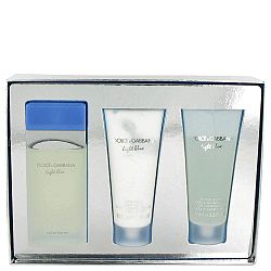 Light Blue by Dolce & Gabbana for Women, Gift Set - 3.3 oz Eau De Toilette Spray + 3.3 oz Body Cream + 3.3 oz Shower Gel