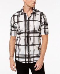 Alfani Men's Regular Fit Bold Broken Plaid Shirt, Created for Macy's