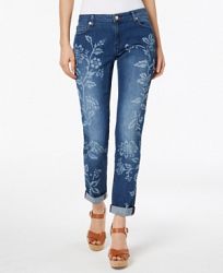 Michael Michael Kors Floral-Print Cropped Jeans In Regular & Petite Sizes