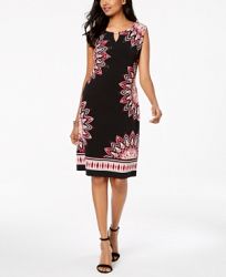 Jm Collection Petite Printed Sheath Dress, Created for Macy's