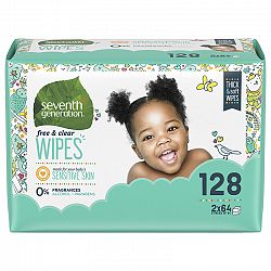 Seventh Generation Baby Wipes - 128's