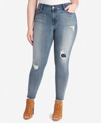 Jessica Simpson Trendy Plus Size Ripped Skinny Jeans