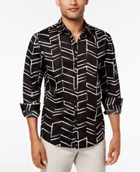 Alfani Men's Chevron-Print Shirt, Created for Macy's