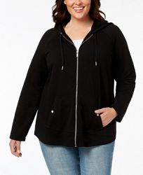 Style & Co Plus Size Hooded Jacket, Created for Macy's