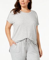 Alfani Plus Size Solid Pajama Top, Created for Macy's