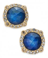 kate spade new york Gold-Tone Pave & Stone Halo Stud Earrings
