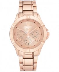 I. n. c. Women's Rose Gold-Tone Mixed-Metal Bracelet Watch 38.5mm, Created for Macy's