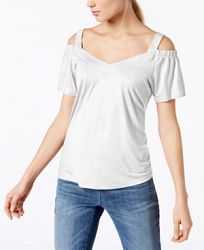 I. n. c. Petite Cold-Shoulder Jersey Top, Created for Macy's