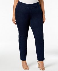 Charter Club Plus Size Stretch Denim Pull-On Jeans, Created for Macy's