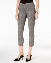 Alfani Tweed Fringe-Hem Ankle Pants, Created for Macy's