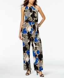 Thalia Sodi Printed Keyhole Jumpsuit, Created for Macy's
