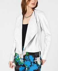 I. n. c. Draped Front Faux-Leather Jacket, Created for Macy's