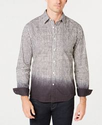 Michael Kors Men's Slim Fit Dip-Dye Gingham Shirt