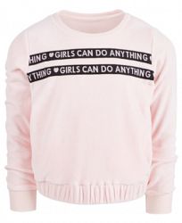 Ideology Big Girls Girls Can Do Velour Sweatshirt, Created for Macy's