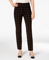 Charter Club Petite Printed Pull-On Pants, Created for Macy's