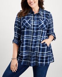 Style & Co Plus Size Plaid Tunic, Created for Macy's