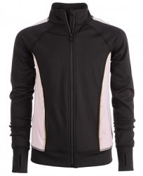 Ideology Big Girls Plus Inset Full-Zip Jacket, Created for Macy's