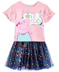 Peppa Pig Toddler Girls 2-Pc. T-Shirt & Star-Print Skirt Set