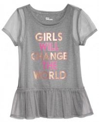 Epic Threads Big Girls Layered-Look Mesh T-Shirt, Created for Macy's