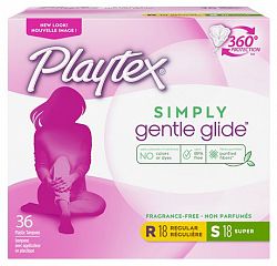 Playtex Gentle Glide Regular And Super Absorbency Multi-Pack Plastic Tampons