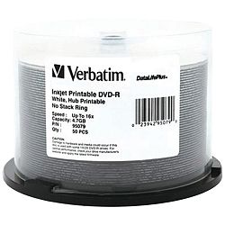 VERBATIM(R) 95079 4.7GB DataLifePlus DVD-Rs, 50-ct Spindle