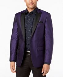 Tallia Men's Big & Tall Slim-Fit Purple Medallion Dinner Jacket