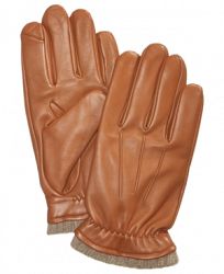 Club Room Men's Cashmere Lined Leather Gloves, Created for Macy's