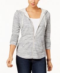 Style & Co Plus Size Space-Dyed Hooded Jacket, Created for Macy's